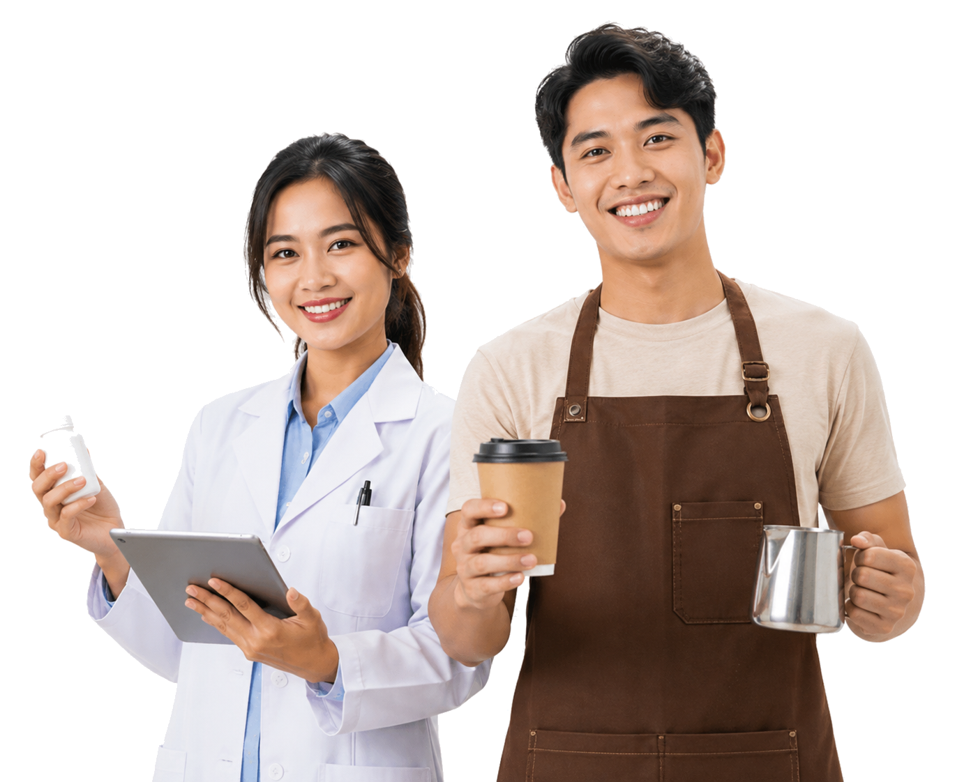 Apoteker dan barista, dua contoh usaha yang menggunakan dKasir